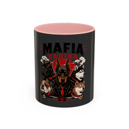Mafia Canina Dogs Illustration Mug | Accent Coffee Mug 11oz 15oz