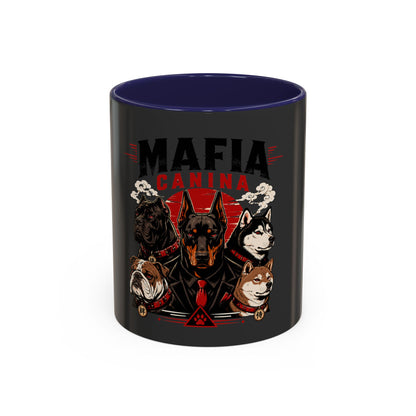 Mafia Canina Dogs Illustration Mug | Accent Coffee Mug 11oz 15oz