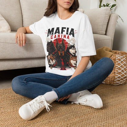 Copy of Mafia Felina cat illustration T-Shirt | Japanese torii, black & white cats