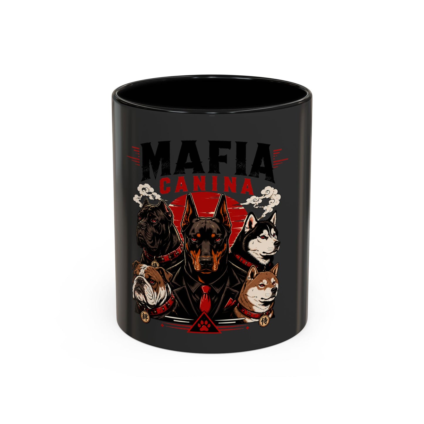 Mafia Canina Dogs Illustration Mug | Accent Coffee Mug 11oz 15oz
