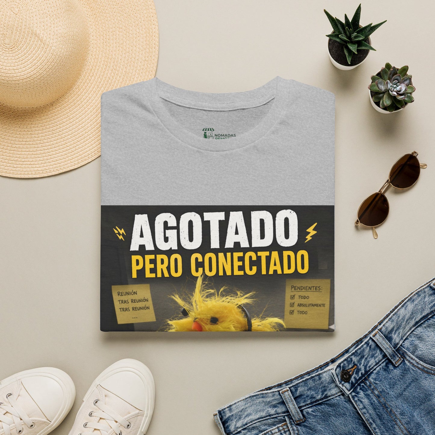 Camiseta Manga corta: Agotado pero conectado