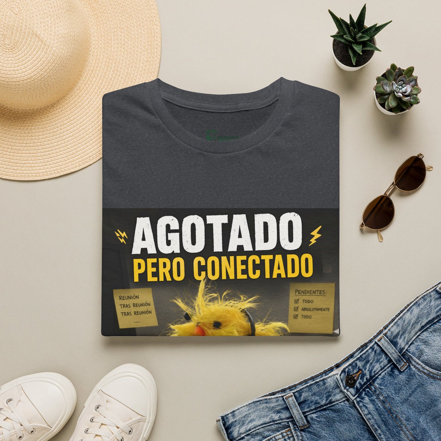Camiseta Manga corta: Agotado pero conectado