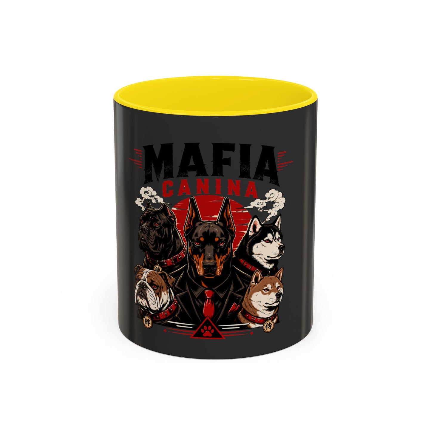 Mafia Canina Dogs Illustration Mug | Accent Coffee Mug 11oz 15oz