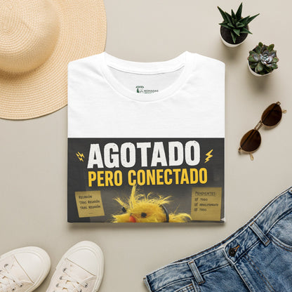 Camiseta Manga corta: Agotado pero conectado