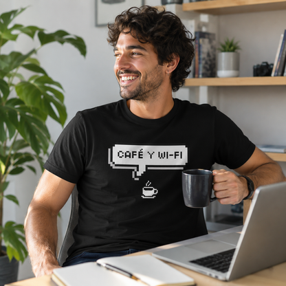 Speech bubble: cafe y wifi 🗨️