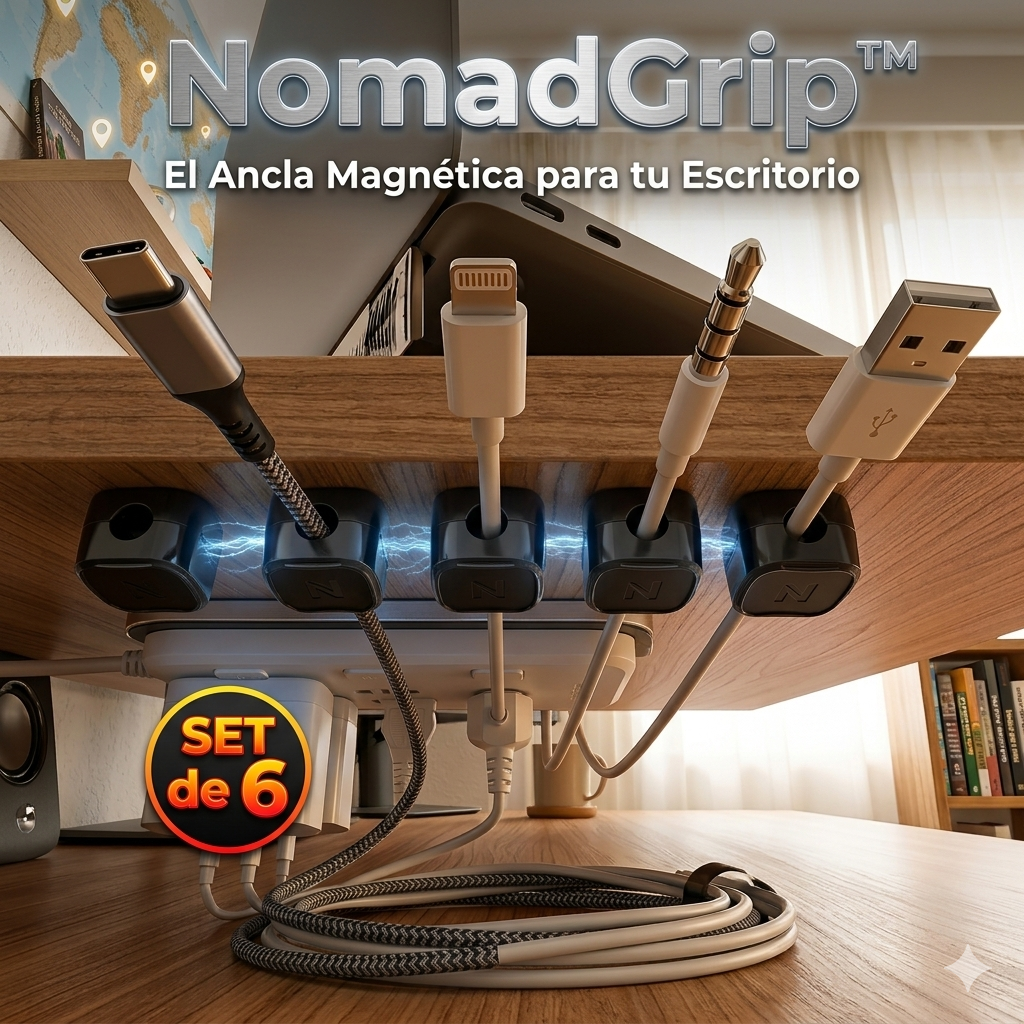 NomadGrip™: El Ancla Magnética para tu Escritorio